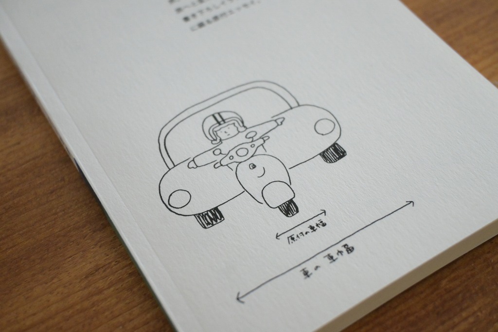 かりそめさんエッセイ本「今日もトコトコ原付日和」裏表紙