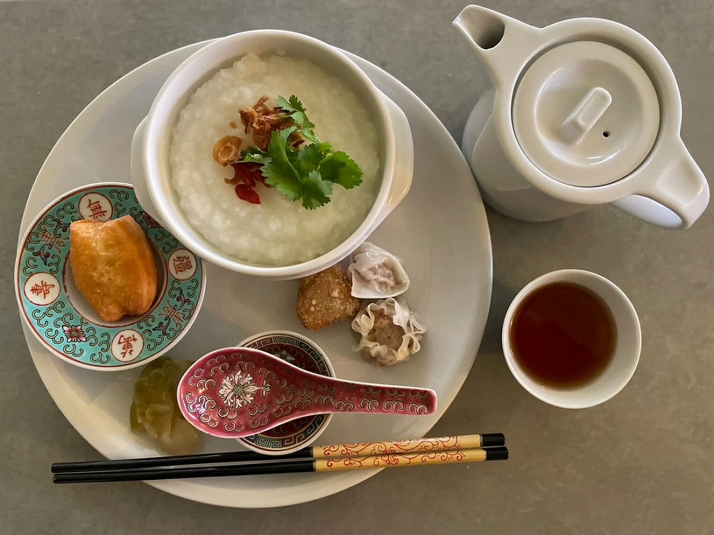 ニコバルの新メニュー「香港の朝粥セット」