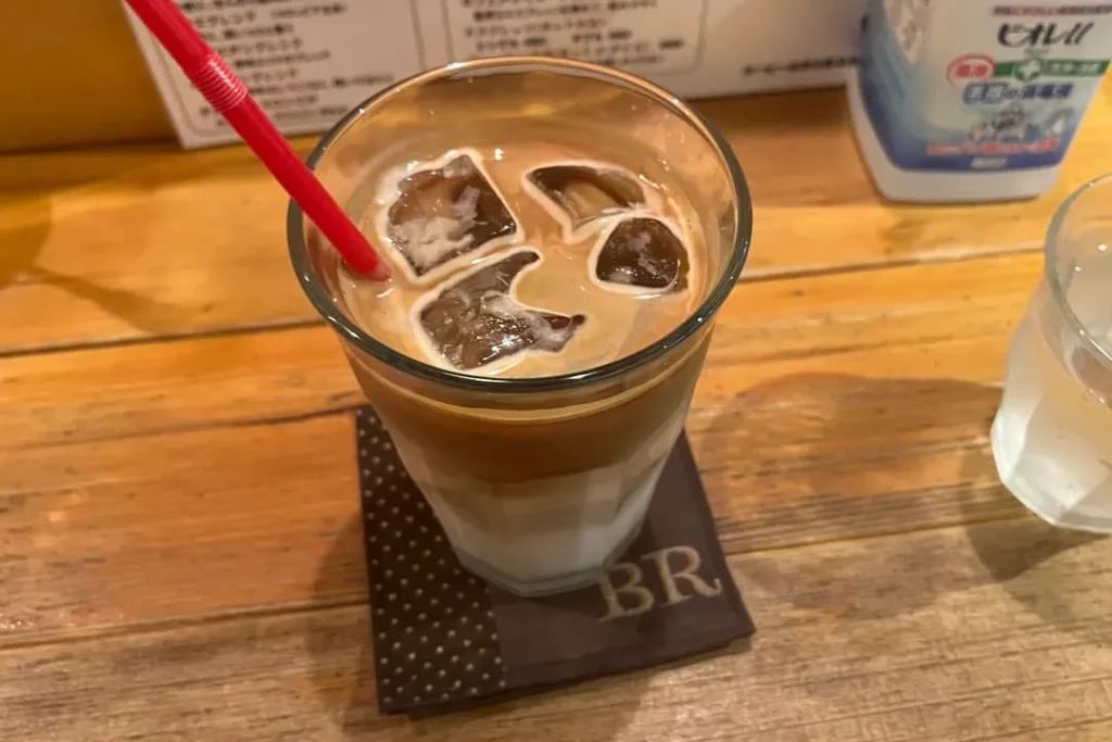 フレーバーコーヒーのラテ