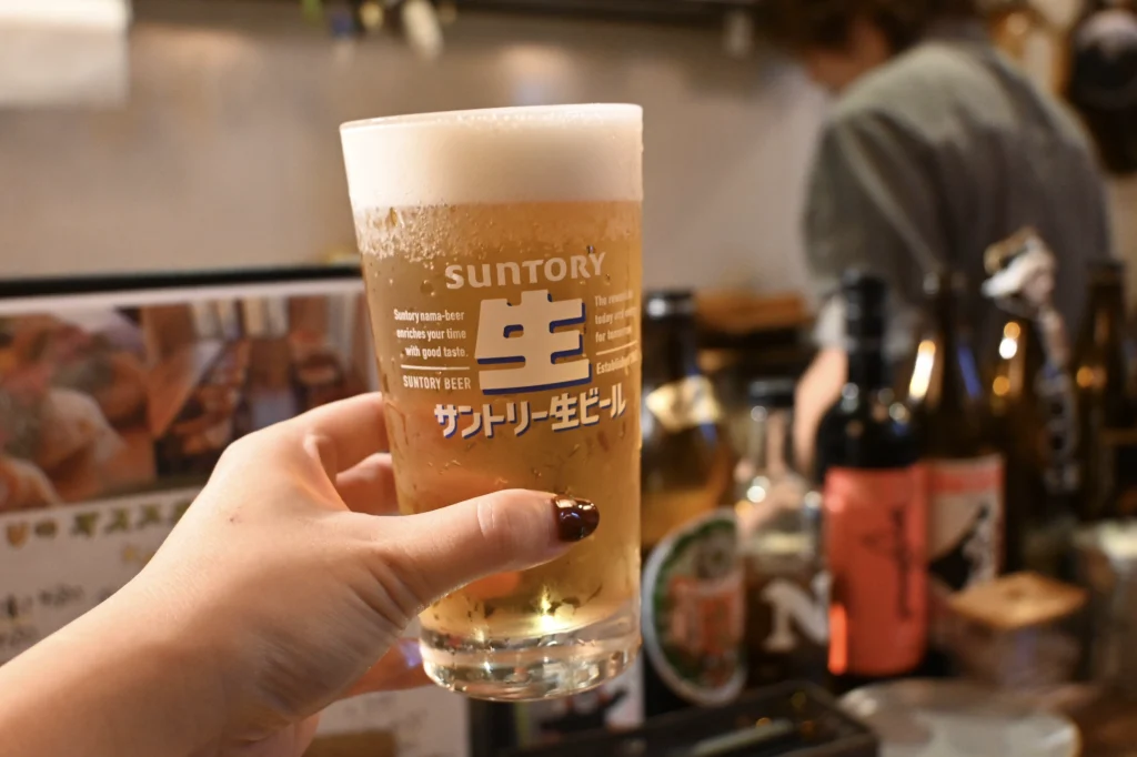 生ビールで乾杯
